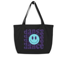 Load image into Gallery viewer, Dance Smile Face Large organic tote bag