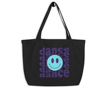 Load image into Gallery viewer, Dance Smile Face Large organic tote bag
