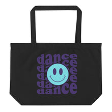 Load image into Gallery viewer, Dance Smile Face Large organic tote bag