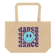 Load image into Gallery viewer, Dance Smile Face Large organic tote bag
