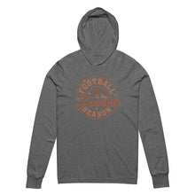 Load image into Gallery viewer, Football is my Favorite Season Hooded long-sleeve tee