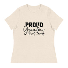 Load image into Gallery viewer, Proud Grandma of Twins Women's Relaxed T-Shirt