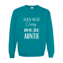 Load image into Gallery viewer, Savage Auntie Garment-Dyed Sweatshirt