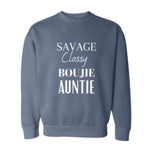 Load image into Gallery viewer, Savage Auntie Garment-Dyed Sweatshirt