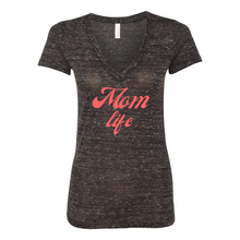 Load image into Gallery viewer, Mom Life Deep V-Neck Jersey Tee