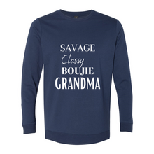 Load image into Gallery viewer, Savage Grandma French Terry Crewneck Pullover