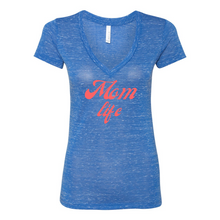 Load image into Gallery viewer, Mom Life Deep V-Neck Jersey Tee