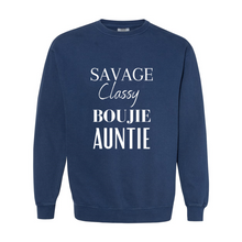 Load image into Gallery viewer, Savage Auntie Garment-Dyed Sweatshirt