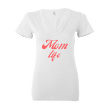 Load image into Gallery viewer, Mom Life Deep V-Neck Jersey Tee