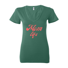 Load image into Gallery viewer, Mom Life Deep V-Neck Jersey Tee