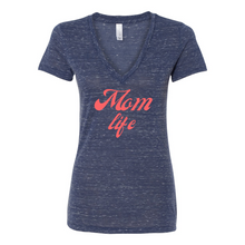 Load image into Gallery viewer, Mom Life Deep V-Neck Jersey Tee