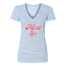 Load image into Gallery viewer, Mom Life Deep V-Neck Jersey Tee