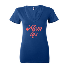 Load image into Gallery viewer, Mom Life Deep V-Neck Jersey Tee