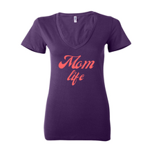Load image into Gallery viewer, Mom Life Deep V-Neck Jersey Tee