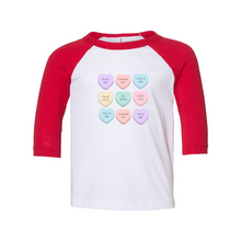 Load image into Gallery viewer, Heart Candy Toddler Baseball Tee