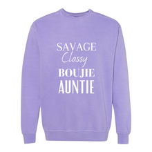 Load image into Gallery viewer, Savage Auntie Garment-Dyed Sweatshirt