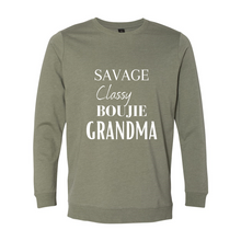 Load image into Gallery viewer, Savage Grandma French Terry Crewneck Pullover