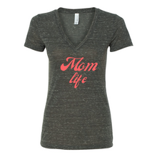 Load image into Gallery viewer, Mom Life Deep V-Neck Jersey Tee