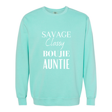 Load image into Gallery viewer, Savage Auntie Garment-Dyed Sweatshirt
