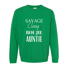 Load image into Gallery viewer, Savage Auntie Garment-Dyed Sweatshirt