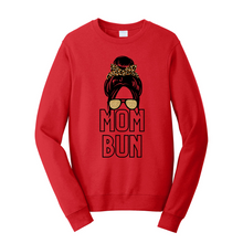 Load image into Gallery viewer, Mom Bun Fleece Crewneck Sweatshirt