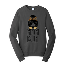Load image into Gallery viewer, Mom Bun Fleece Crewneck Sweatshirt