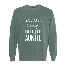 Load image into Gallery viewer, Savage Auntie Garment-Dyed Sweatshirt