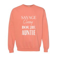 Load image into Gallery viewer, Savage Auntie Garment-Dyed Sweatshirt