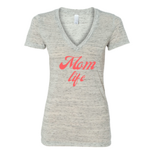 Load image into Gallery viewer, Mom Life Deep V-Neck Jersey Tee