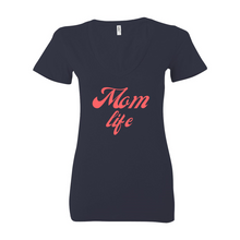 Load image into Gallery viewer, Mom Life Deep V-Neck Jersey Tee