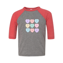 Load image into Gallery viewer, Heart Candy Toddler Baseball Tee