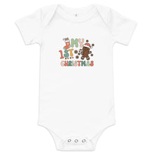 Load image into Gallery viewer, My 1st Christmas Baby short sleeve one piece