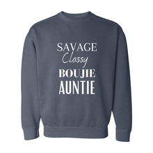 Load image into Gallery viewer, Savage Auntie Garment-Dyed Sweatshirt