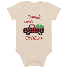 Load image into Gallery viewer, Custom Family Holiday Organic cotton baby bodysuit