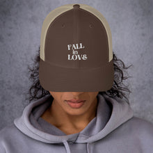 Load image into Gallery viewer, Fall in Love Trucker Cap