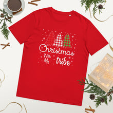 Load image into Gallery viewer, Christmas Tribe Vibes Organic Cotton Tee