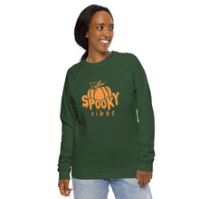 Load image into Gallery viewer, Spooky Vibes organic raglan sweatshirt