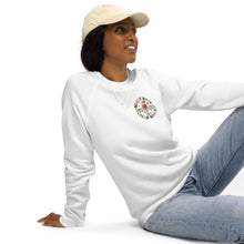 Load image into Gallery viewer, Silent Night organic raglan sweatshirt