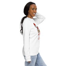 Load image into Gallery viewer, Santa’s favorite Nurse organic raglan sweatshirt