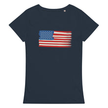 Load image into Gallery viewer, American Flag Women’s basic organic t-shirt