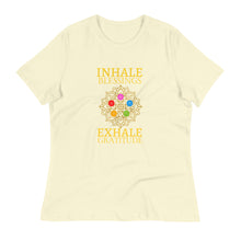 Load image into Gallery viewer, INHALE BLESSING EXHALE GRATITUDE RELAXED TEE