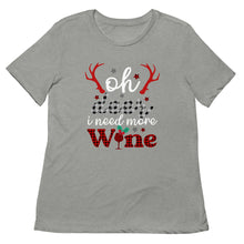 Load image into Gallery viewer, Oh Deer I Need More Wine tri-blend t-shirt