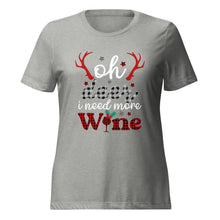 Load image into Gallery viewer, Oh Deer I Need More Wine tri-blend t-shirt