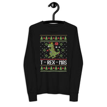 Load image into Gallery viewer, T REX Holiday Youth long sleeve tee