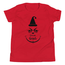Load image into Gallery viewer, Little Grinch Youth Unisex Short Sleeve Matching Holiday Tee