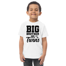 Load image into Gallery viewer, Big Brother of Twins Toddler jersey t-shirt
