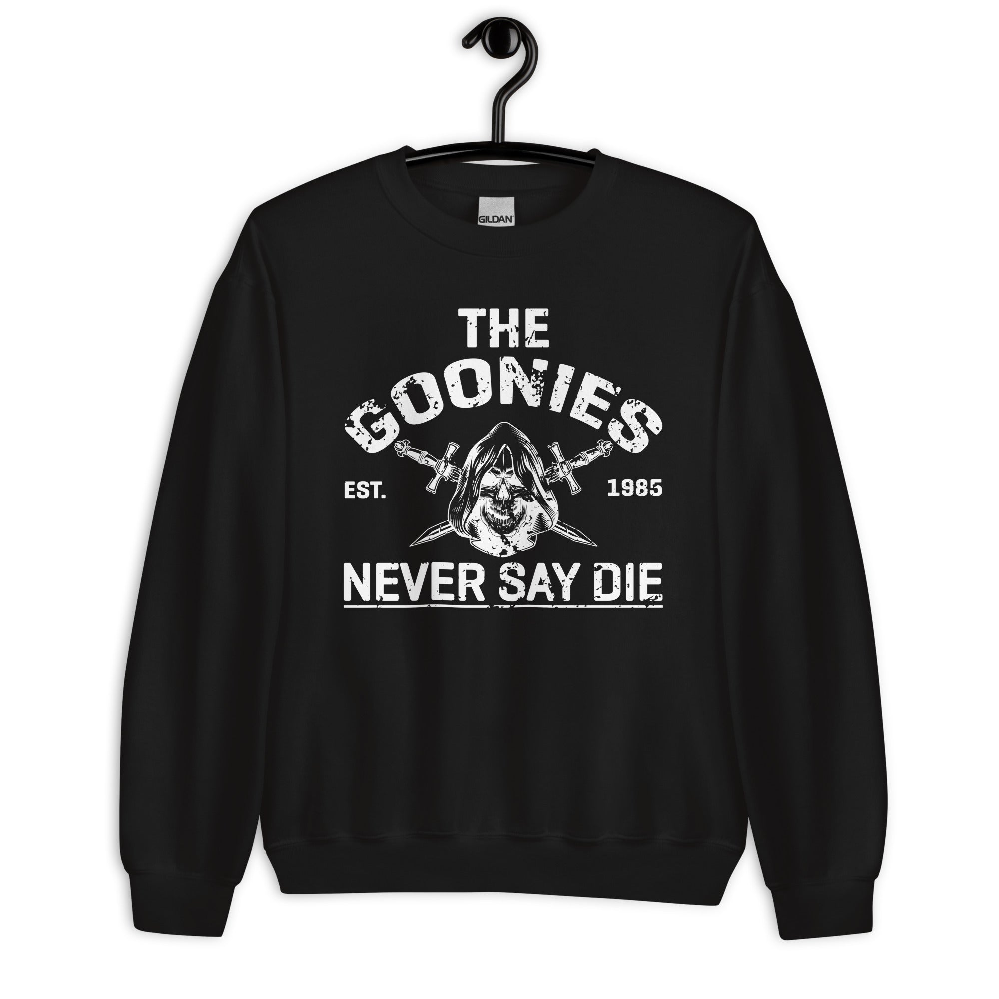 Goonies Rook Sloth Black Sweatshirt Men’s Sz L Crewneck 1985 Movie store Merch SEE