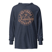 Load image into Gallery viewer, Football is my Favorite Season Hooded long-sleeve tee
