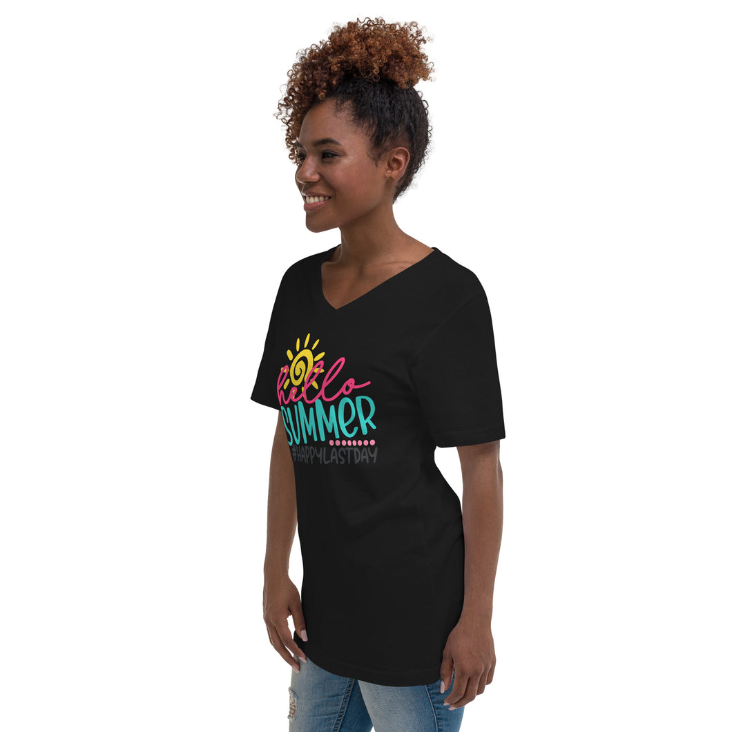 Unisex Short Sleeve V-Neck T-Shirt