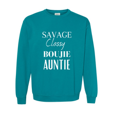 Load image into Gallery viewer, Savage Auntie Garment-Dyed Sweatshirt
